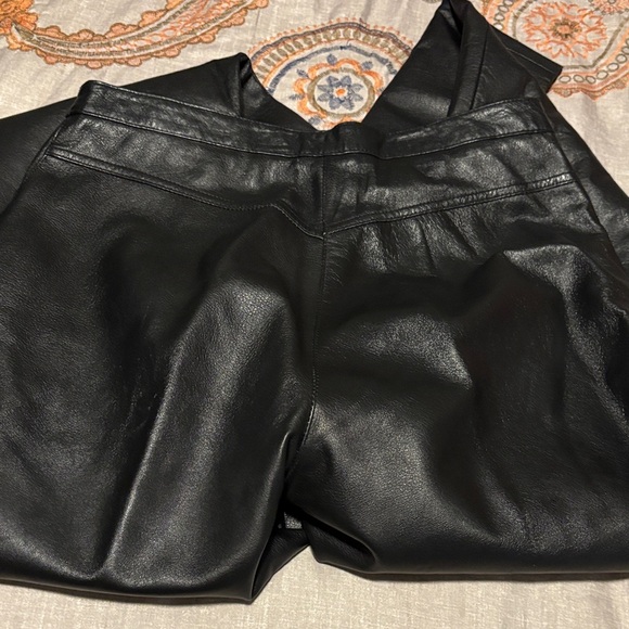 Vintage Benard Couture Genuine Black Leather Pants - Picture 3 of 8